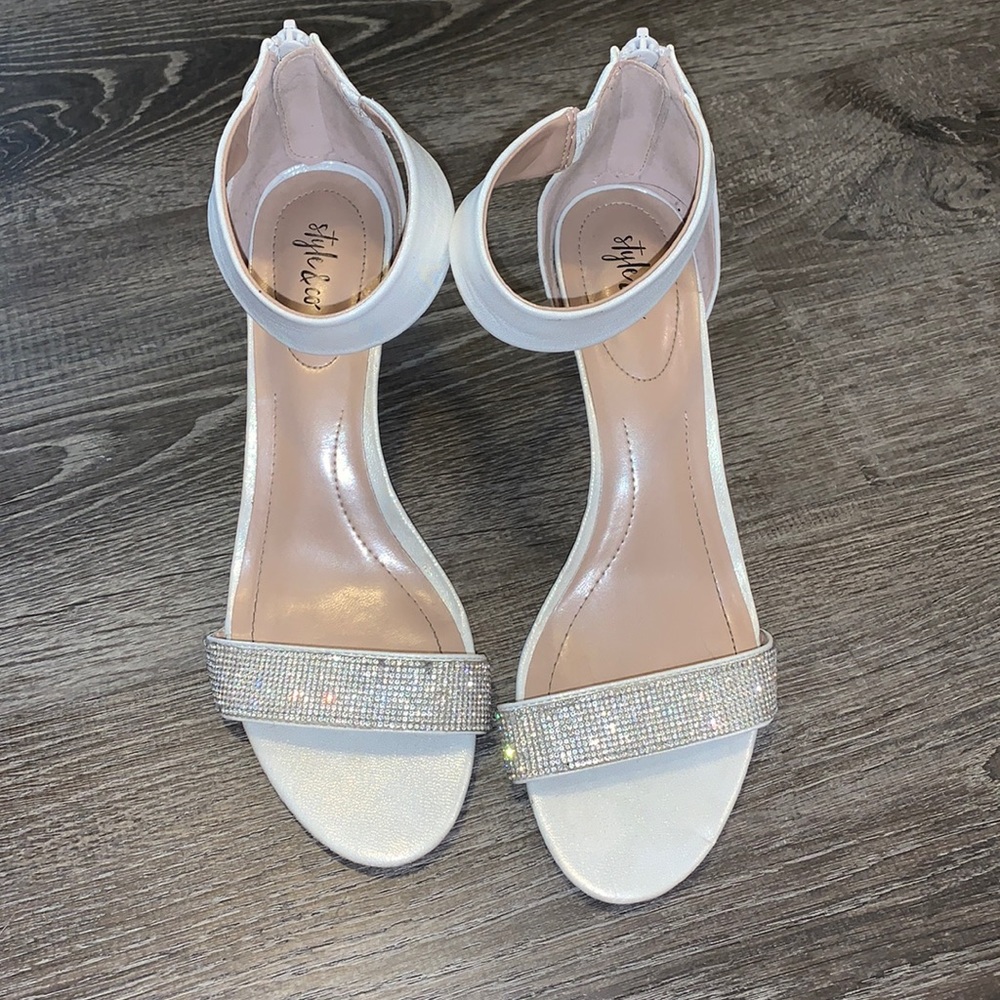 Sparkly Open Toed Heals